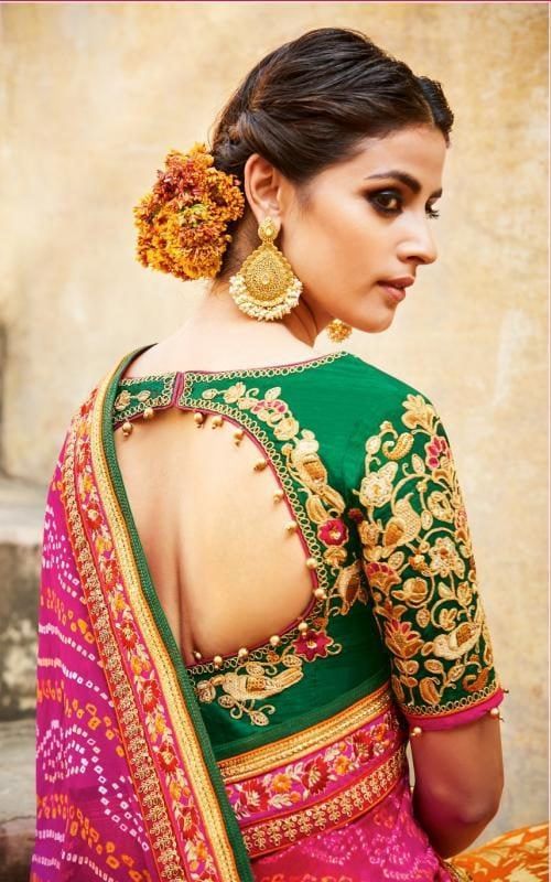 Cut Work On Palanquins Bridal Blouses With Jhumkis